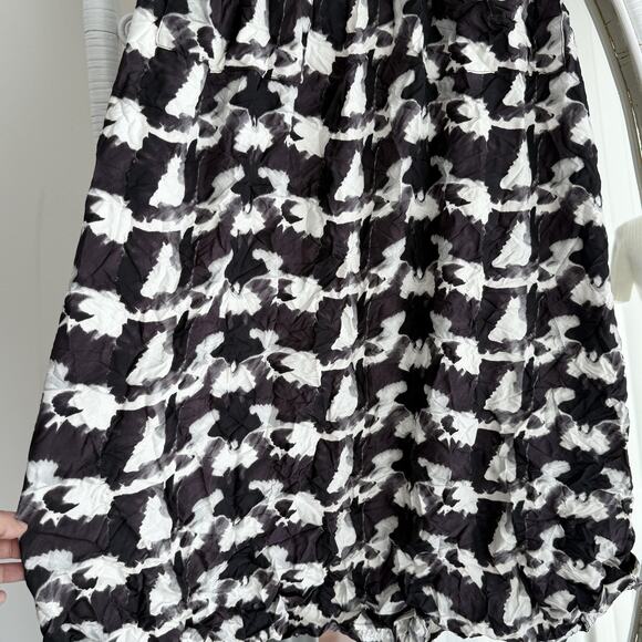 Alquema Dress 1 Small Smash Pocket Crinkle Pleated 3/4 Sleeve Artsy Abstract - Picture 13 of 14